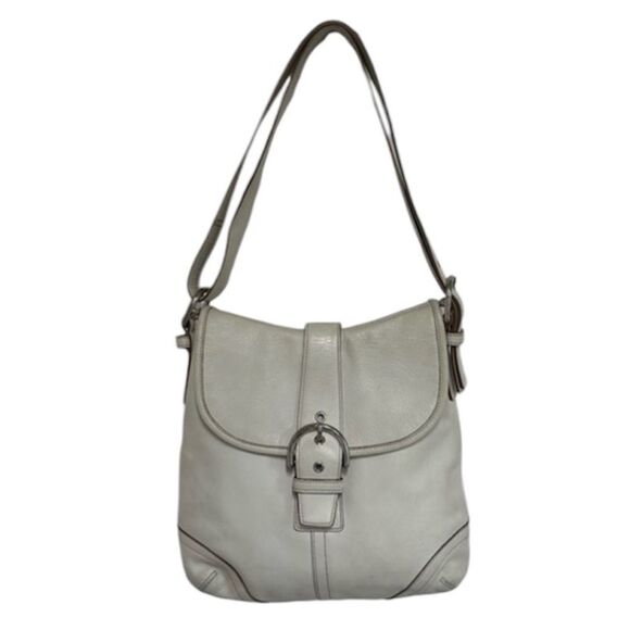 Coach Vintage White 9480 Leather Pockets Hobo Soho Shoulder Bag - Picture 1 of 16